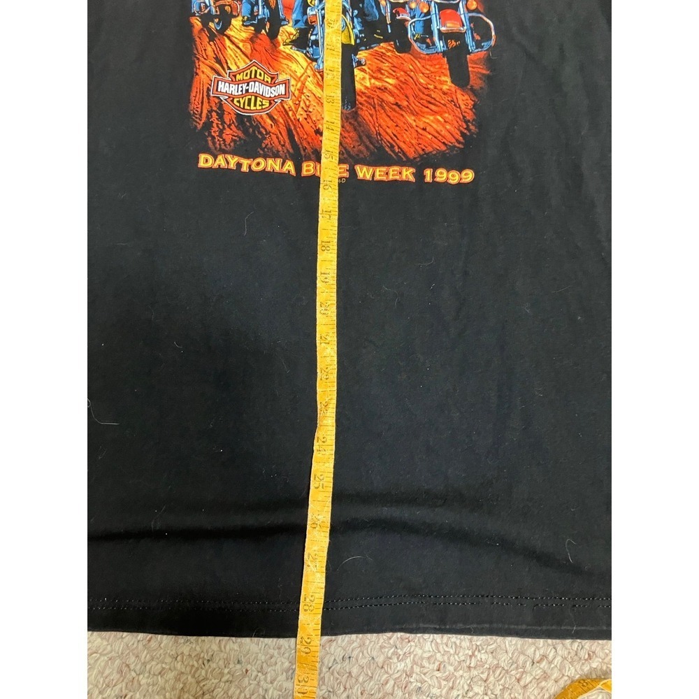 Vintage 1999 Harley Davidson Daytona Bike Week T-Shirt Black Mens Large XL 90s - Picture 4 of 6